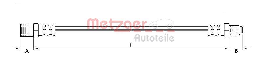 Flexible de frein (Durite de frein) METZGER ref. 4110620